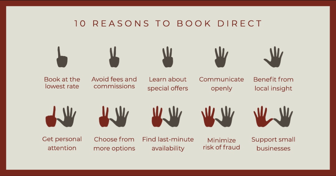 10 Reasons to book direct